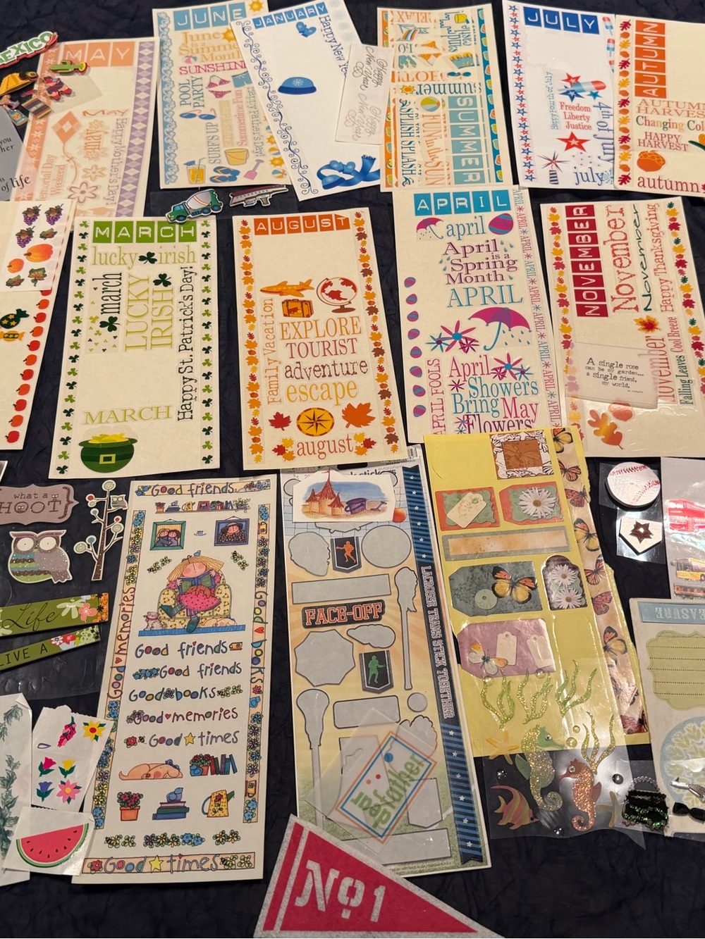 Seasonal Sticker lot #6 -Colorful Assorted Months and Themes